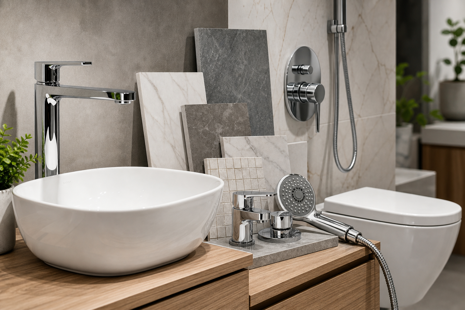 Modern sanitary and bathroom fittings