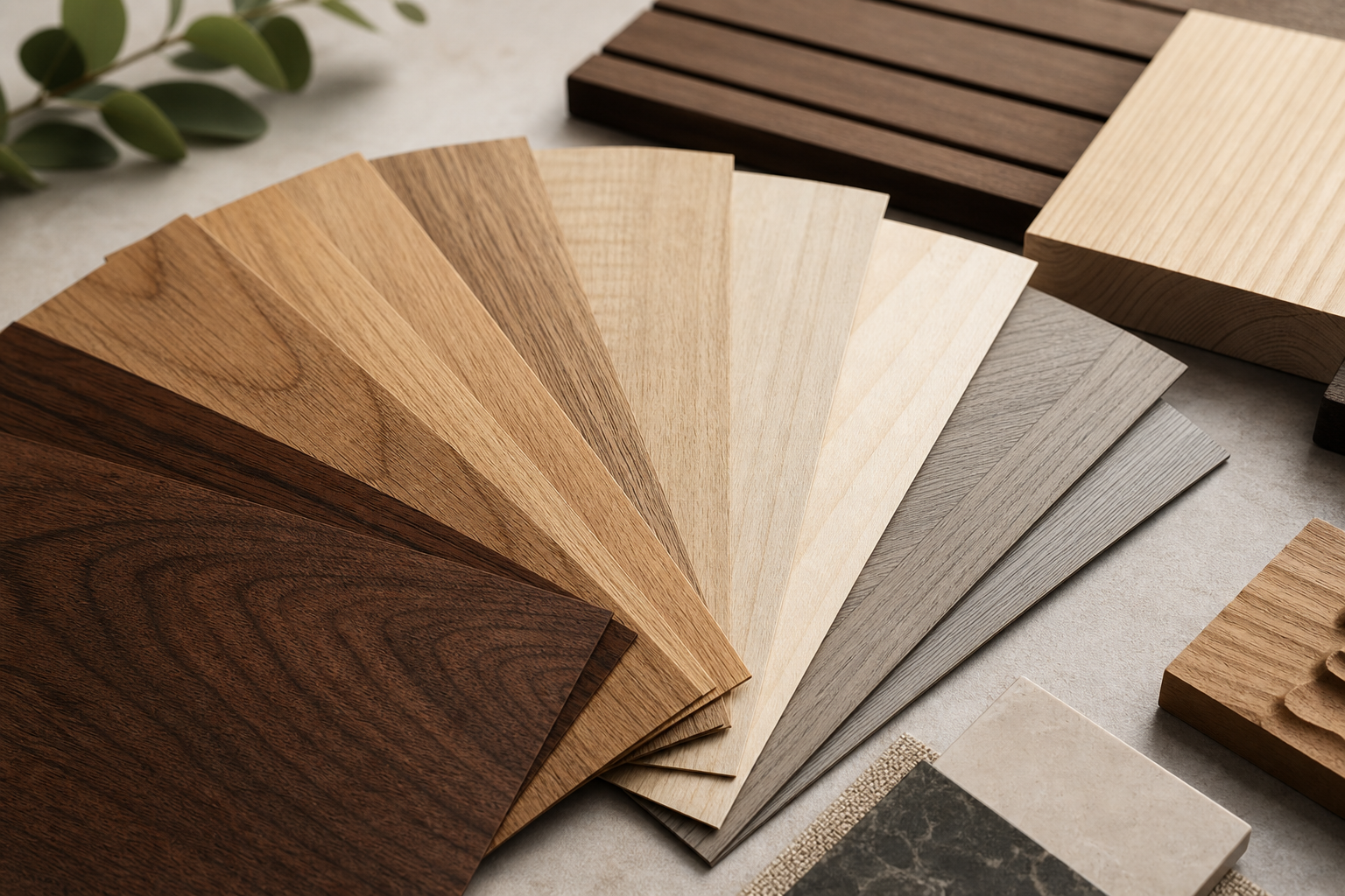 Decorative wood samples